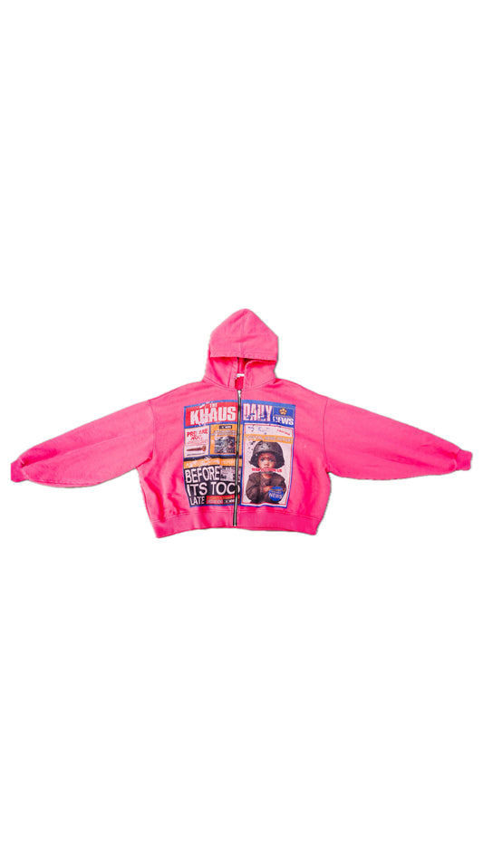 WAR FOR KHAUS PINK HOODIE